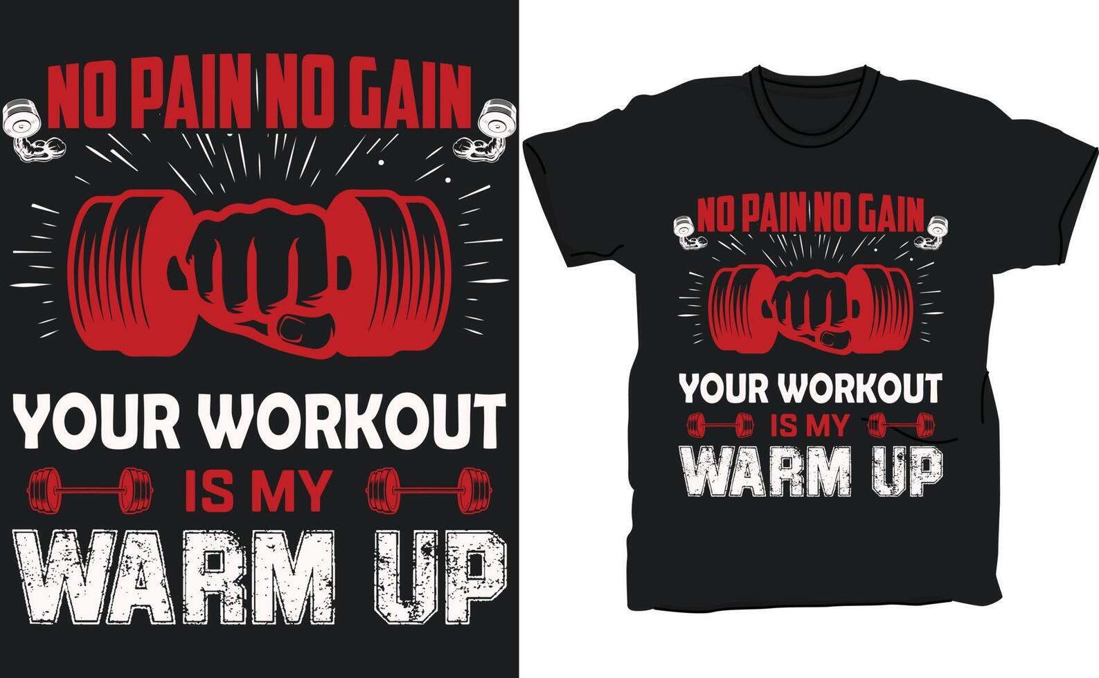 Exclusive Gym t-shirt vector design template.