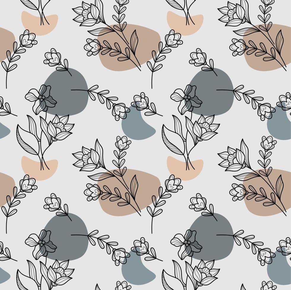 boho art floral pattern. Modern abstract design for covers, fabrics, paper, interior decoration and other users. vector