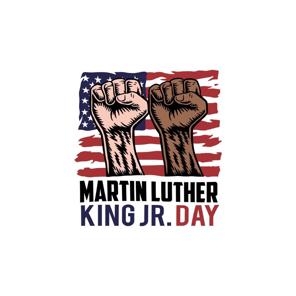 ilustración vectorial de martin luther king jr. día, estilo de línea dibujada a mano con color digital vector