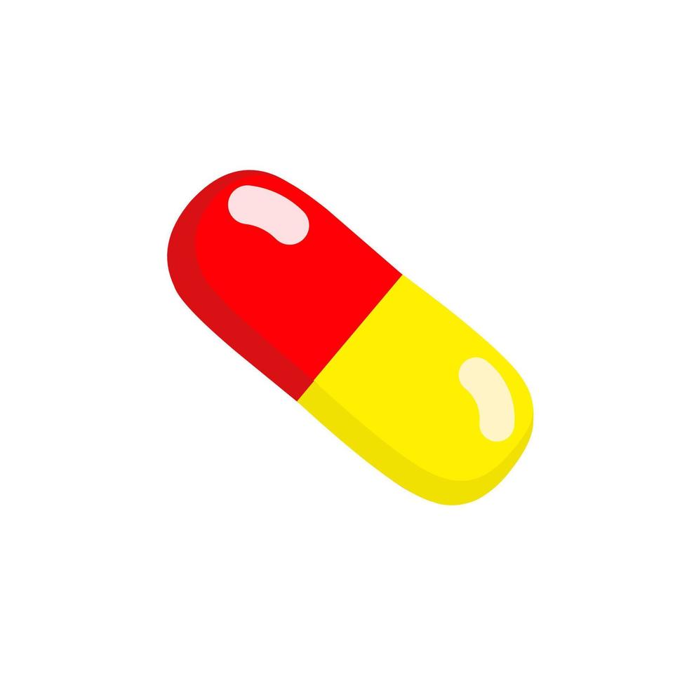 capsule pill icon, vector illustration