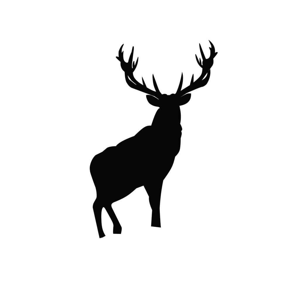 deer icon on white background, vector illustration