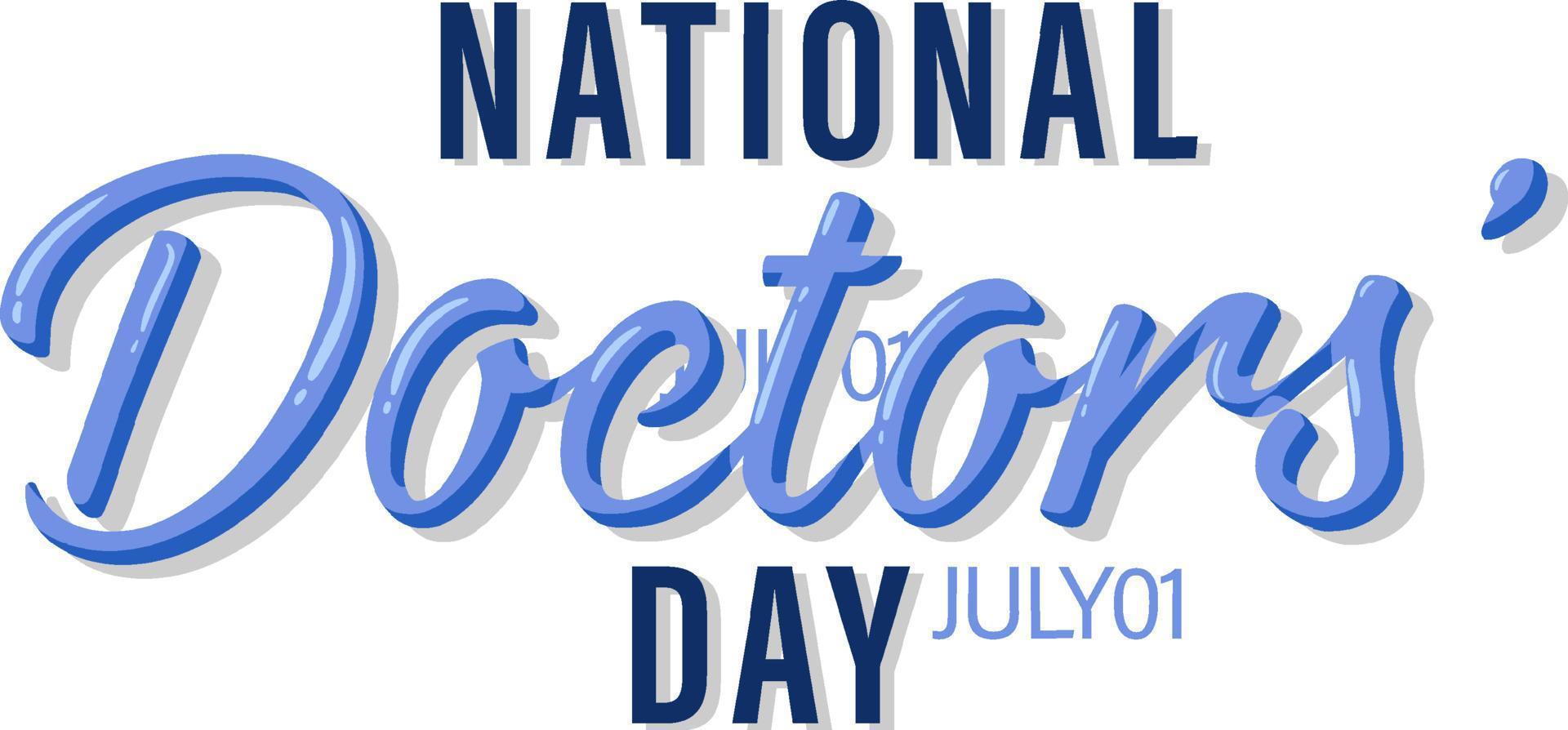 National doctor day in July logo vector