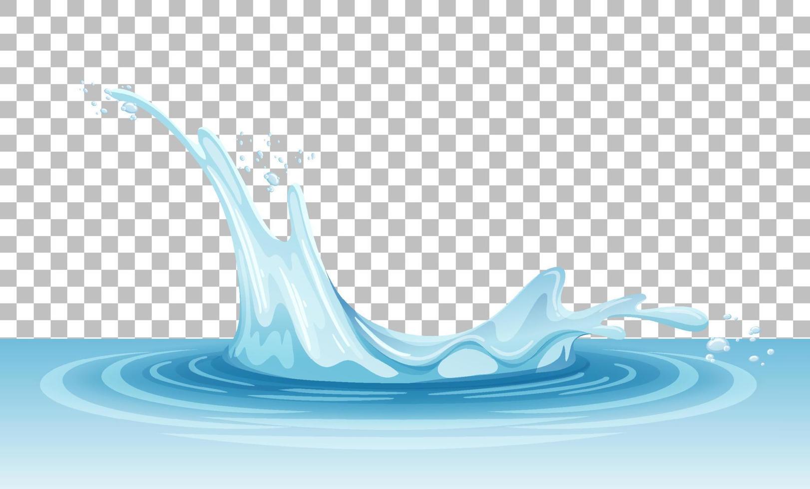 Water splash on grid background vector