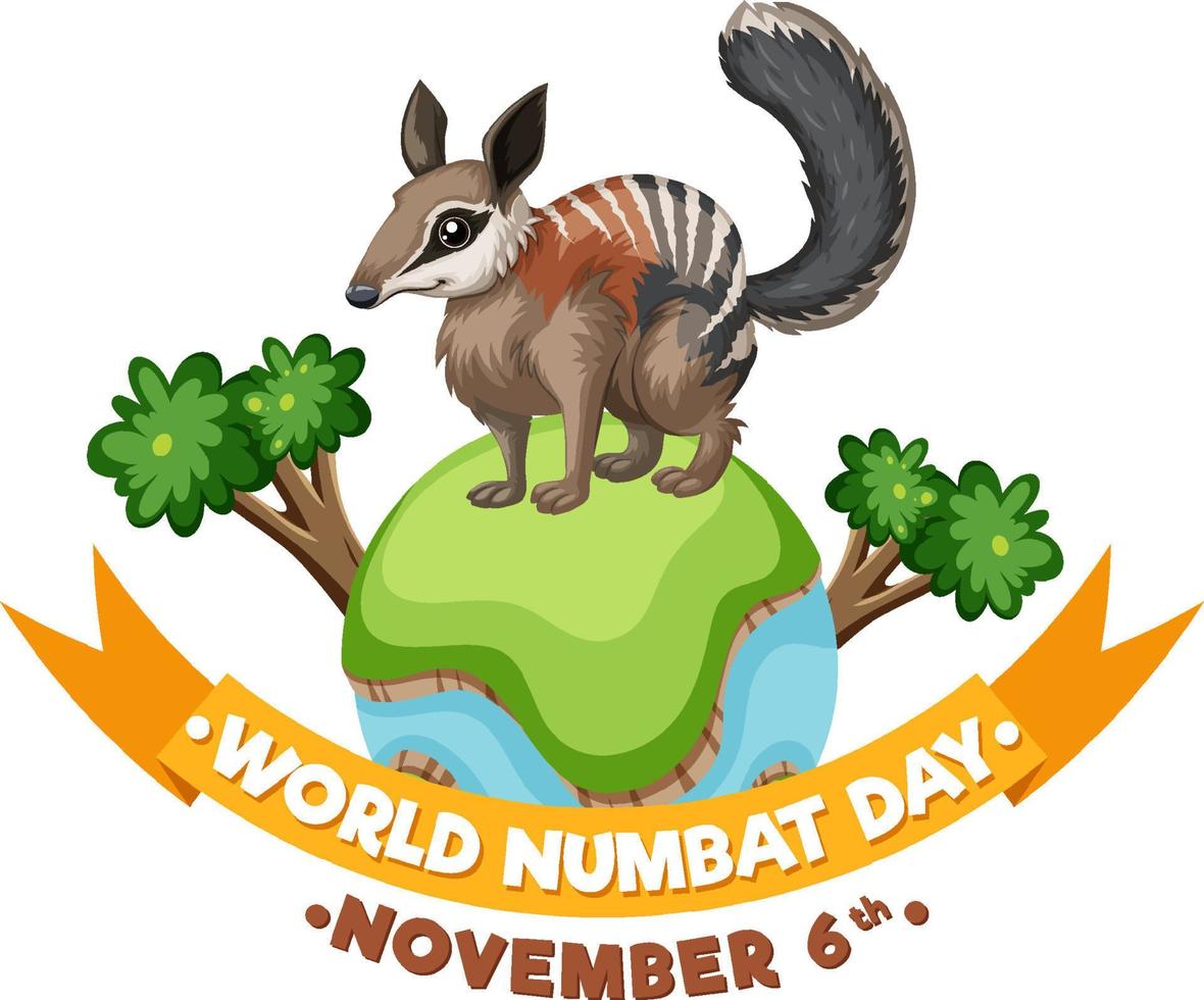 World Numbat Day Logo Concept vector