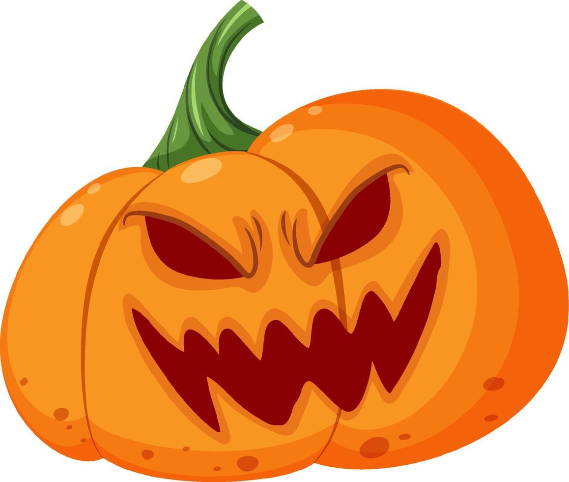 estilo de dibujos animados de calabaza de halloween vector