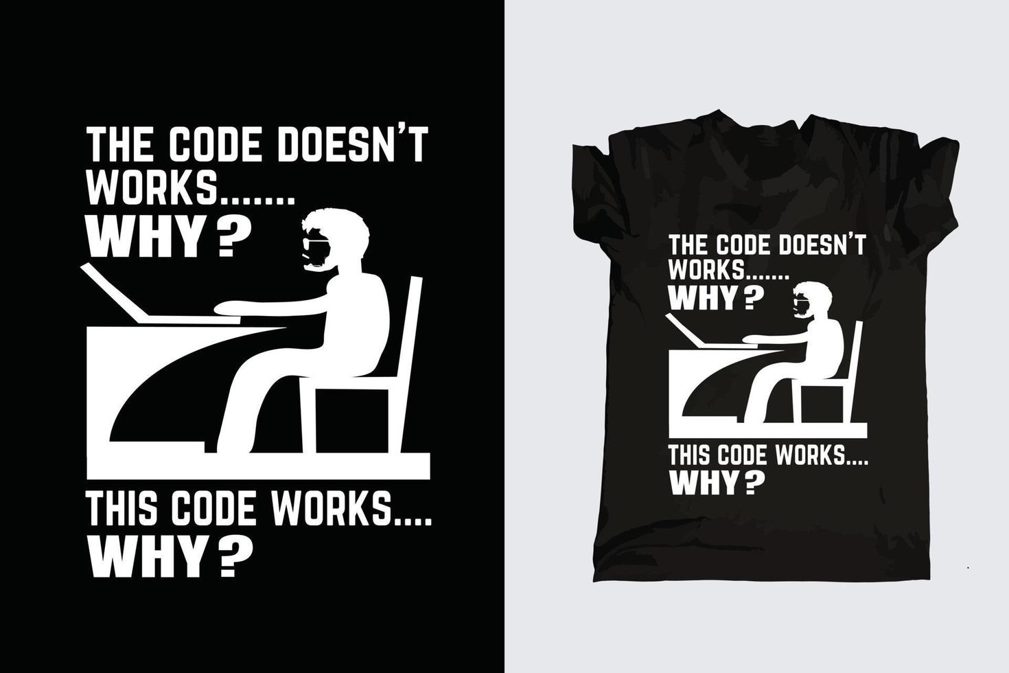 Computer programmer typography t-shirt vector