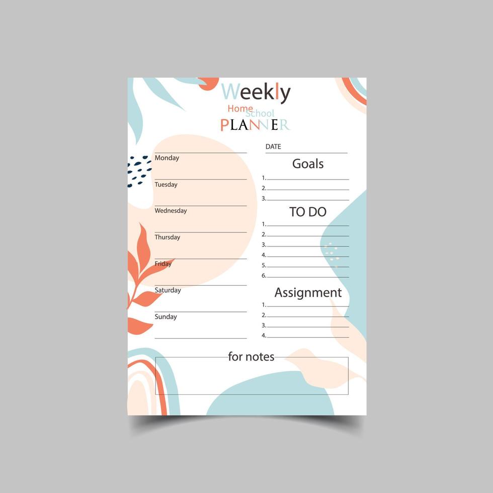 Homeschool Planner  KDP Interior 1 vector