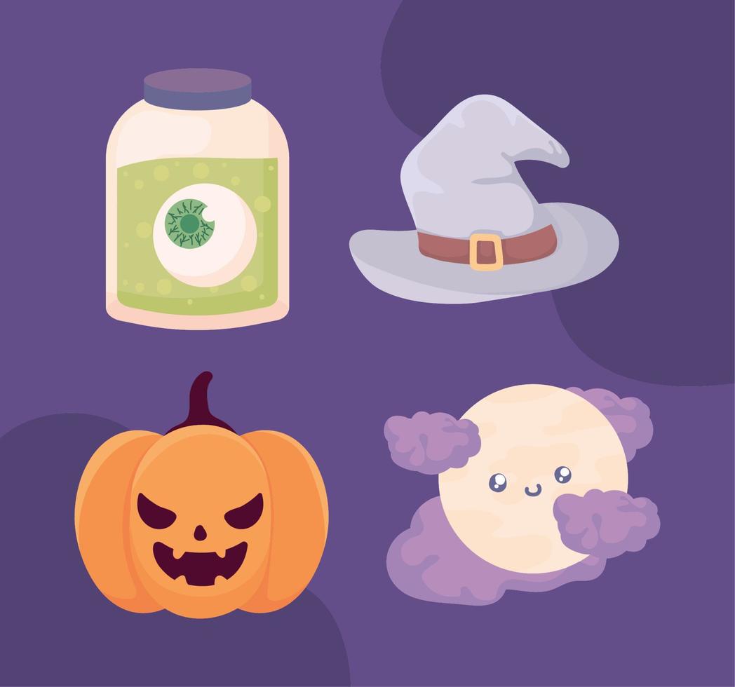 halloween party, set vector