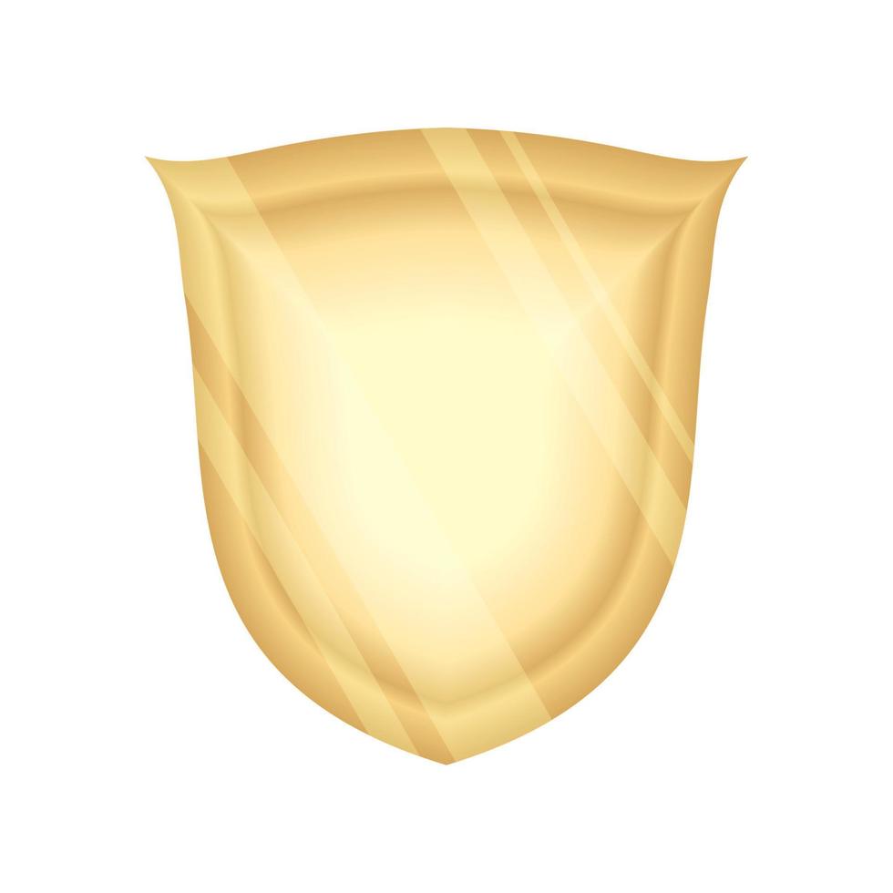 icono de escudo de brillo dorado vector