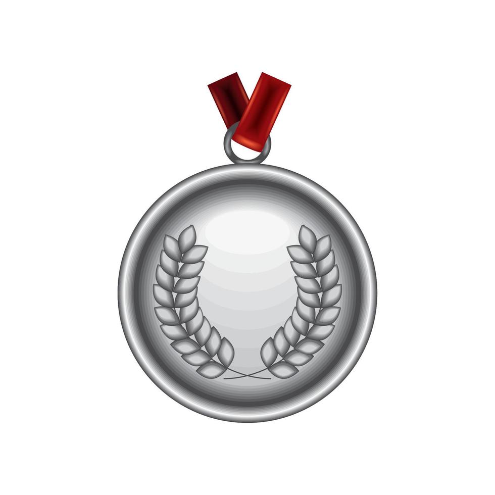 silver rosette award realistic vector