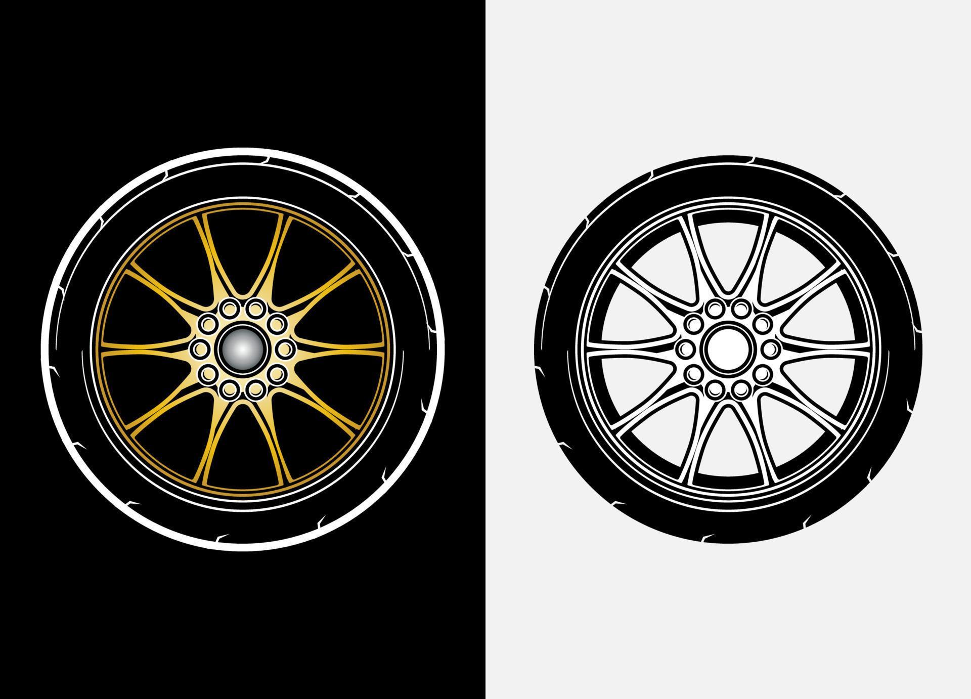 Different color set of car wheels, rubber tyre, car tyre, truck wheel