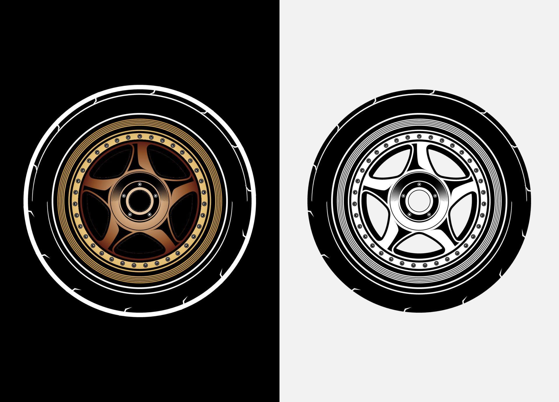 Different color set of car wheels, rubber tyre, car tyre, truck wheel