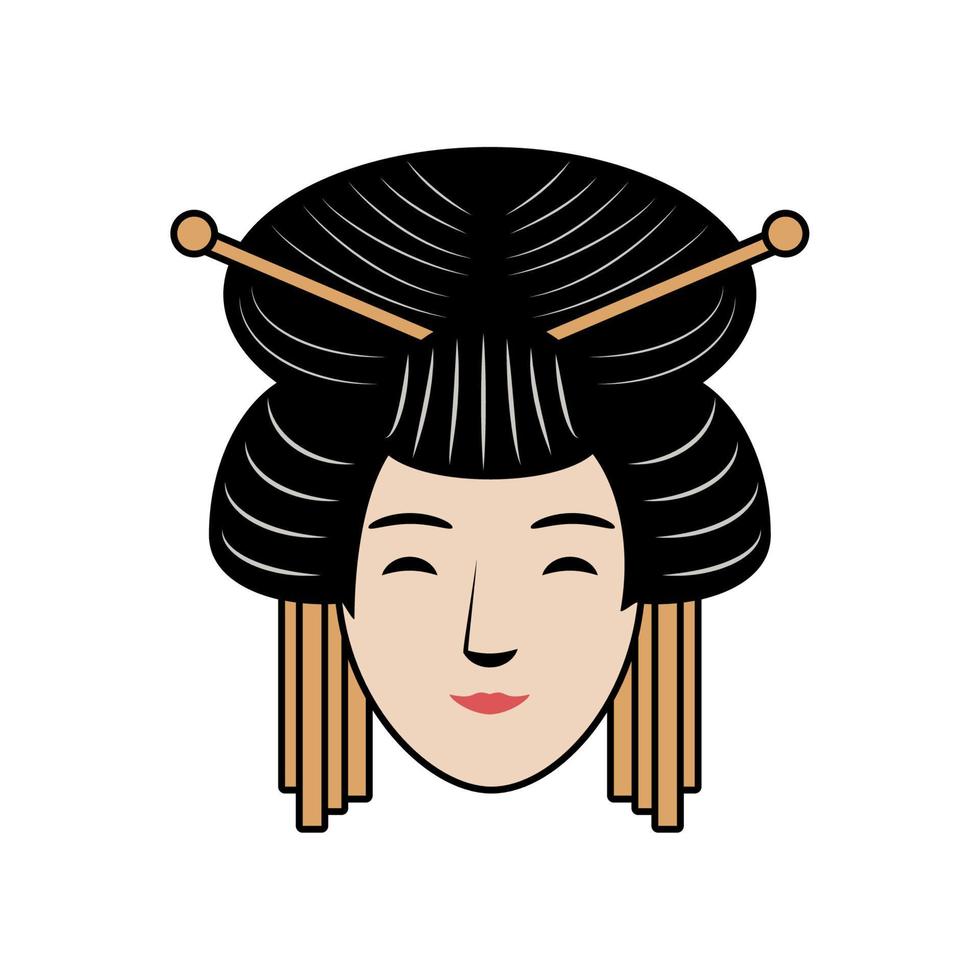geisha japanese character 11479314 Vector Art at Vecteezy
