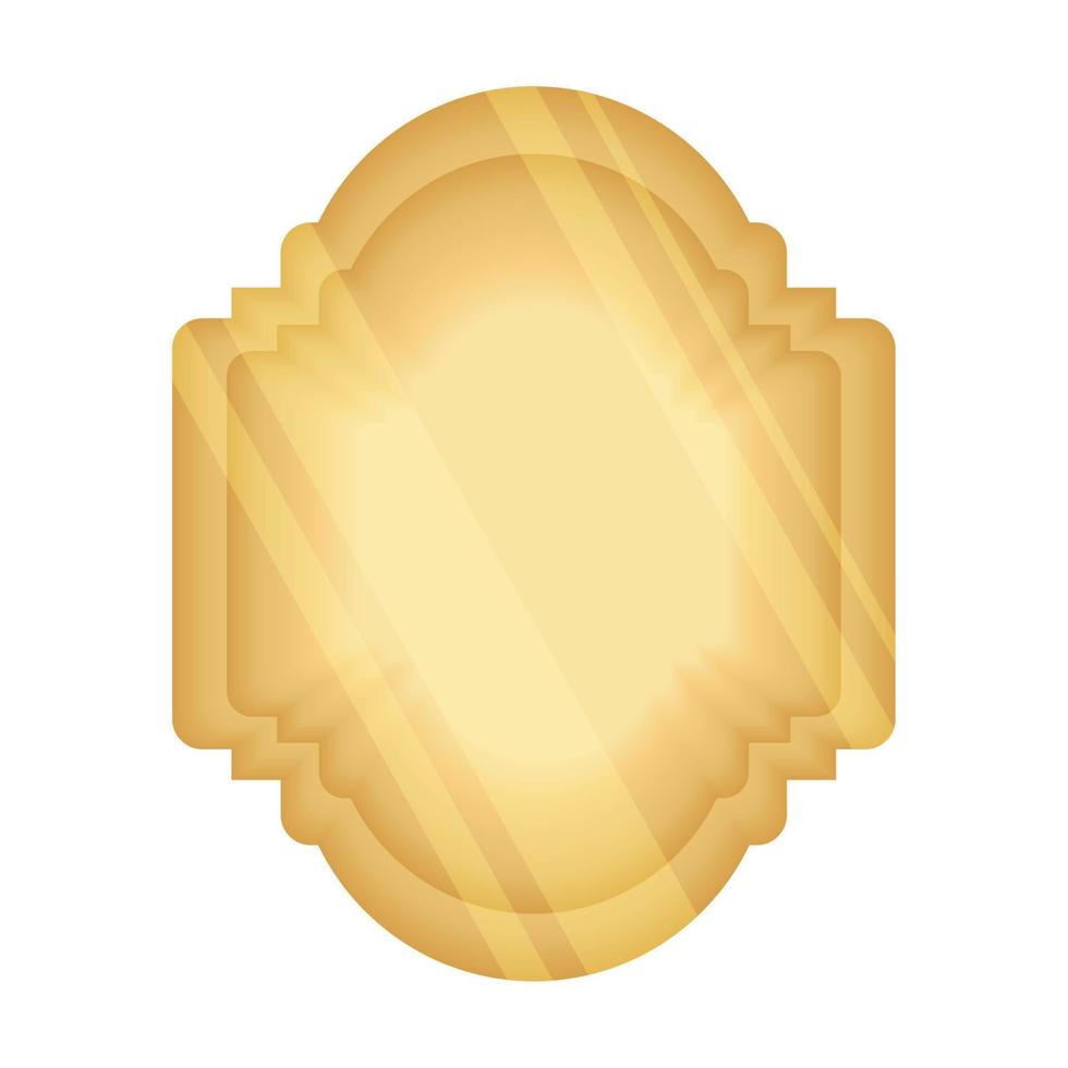 icono de marco dorado vector