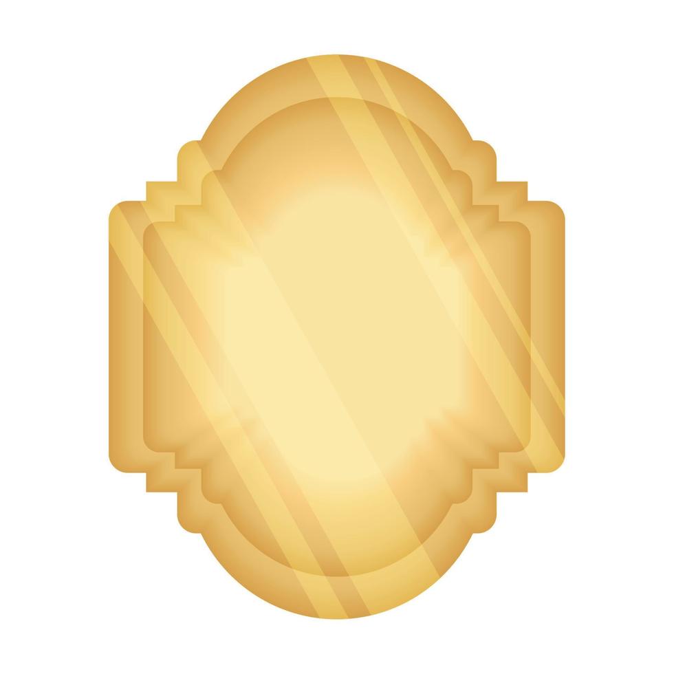 gold frame icon vector