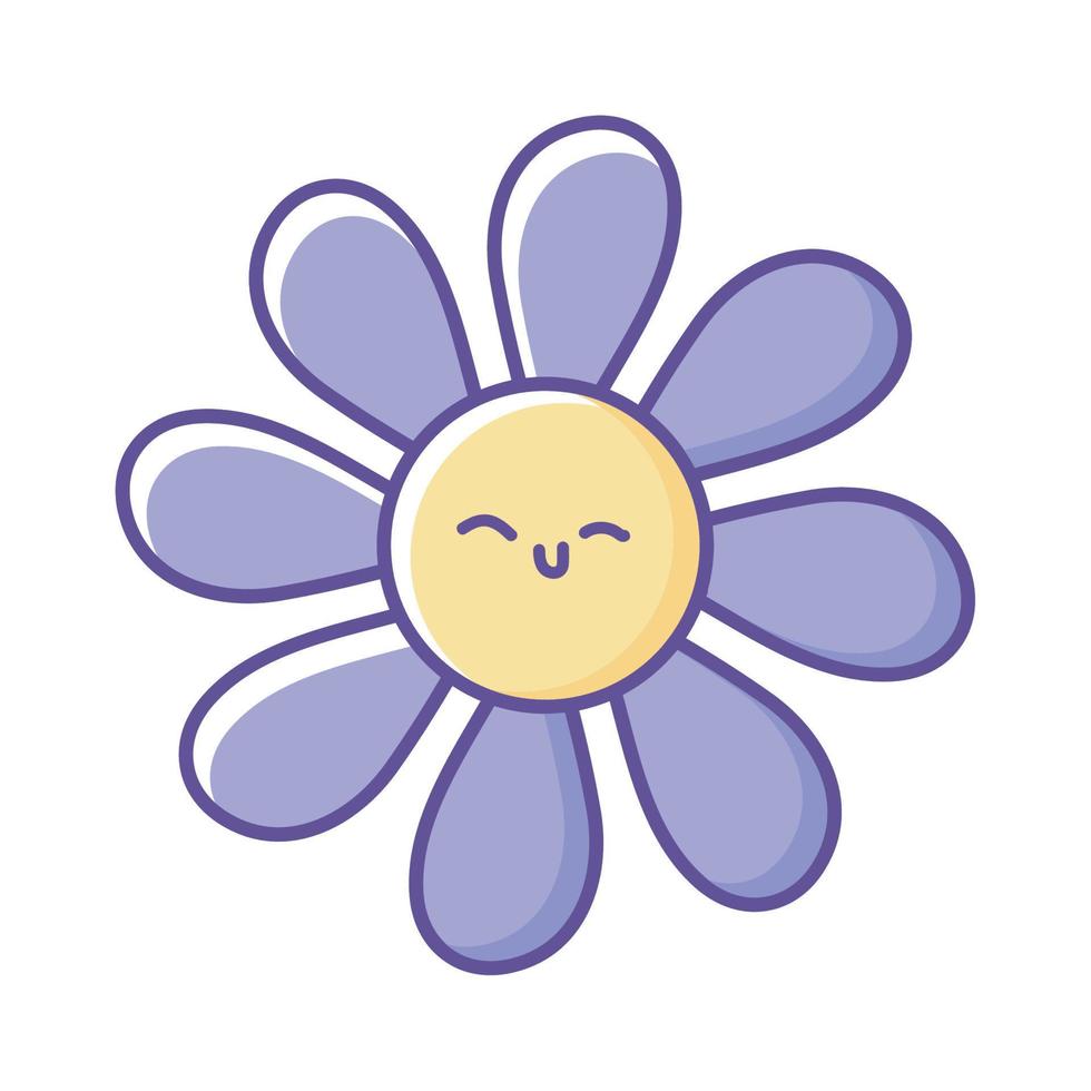 cute flower 90s modern style vector