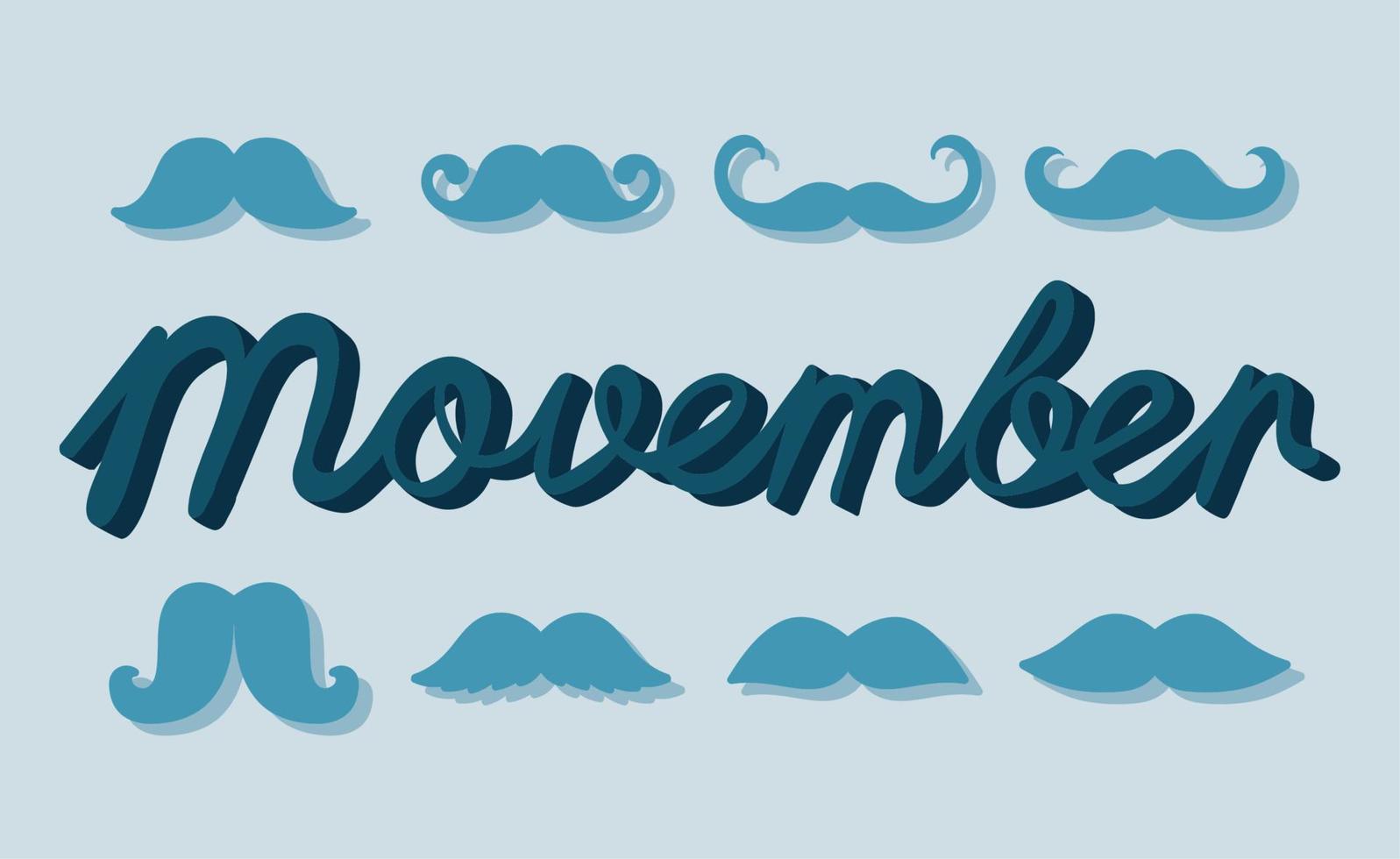 movember prostate cancer month vector