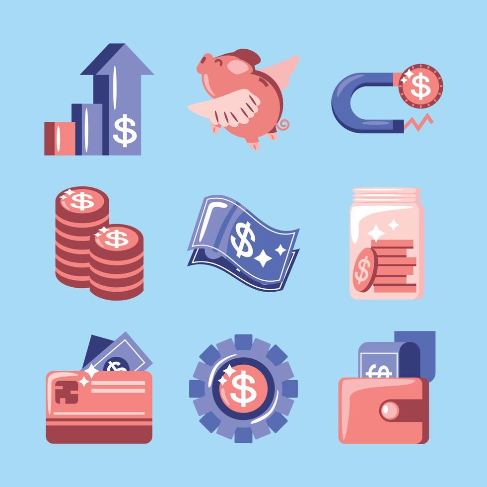 icons, money income vector