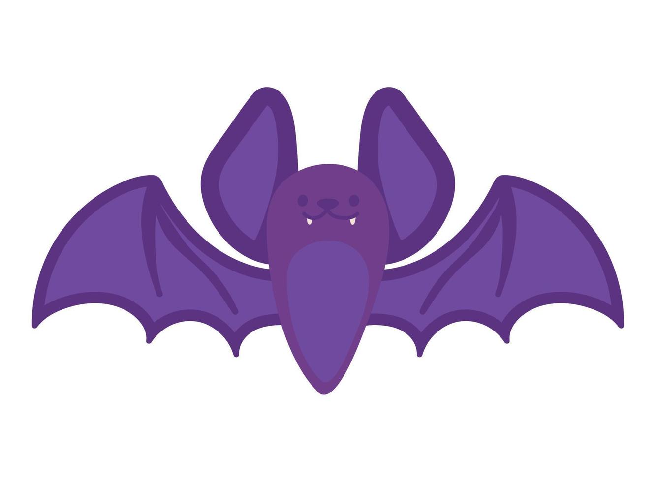 cute bat cartoon vector