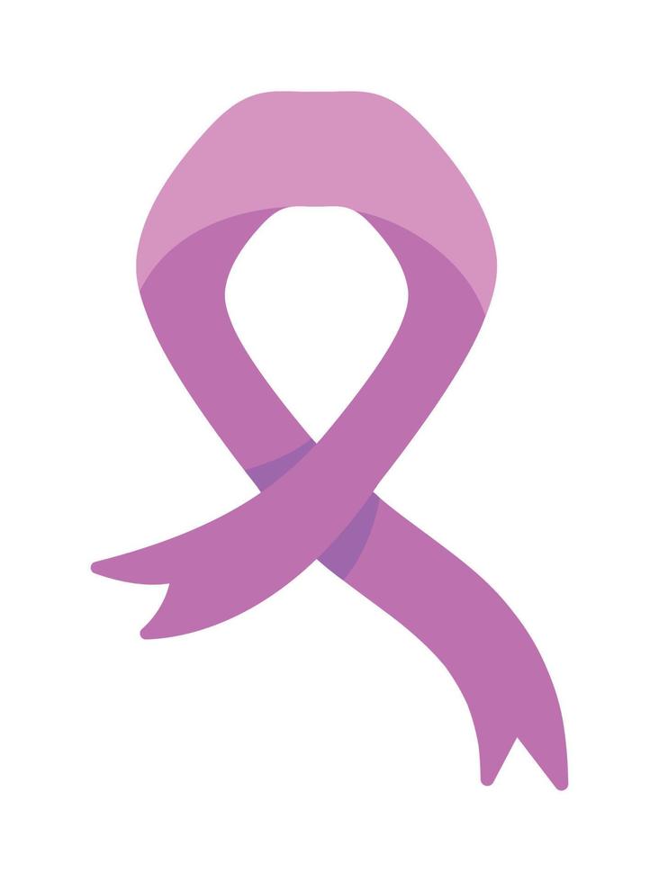 breast cancer ribbon sign vector