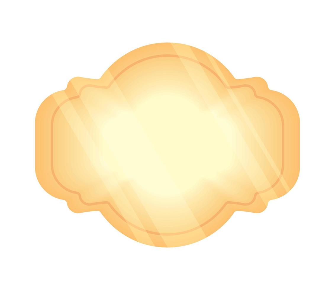 golden banner icon vector