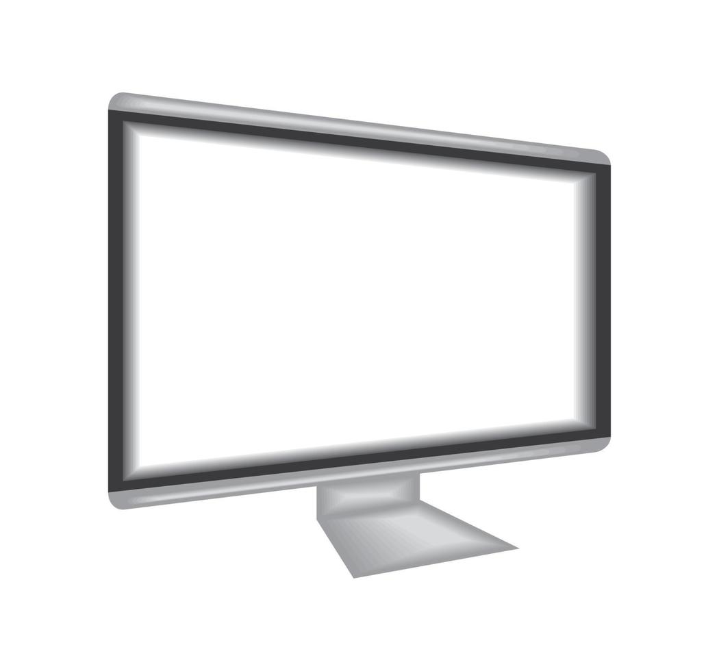 computer monitor mockup icon vector