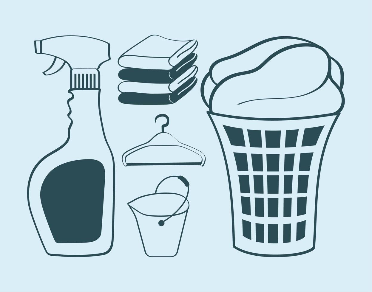 icons set, laundry vector