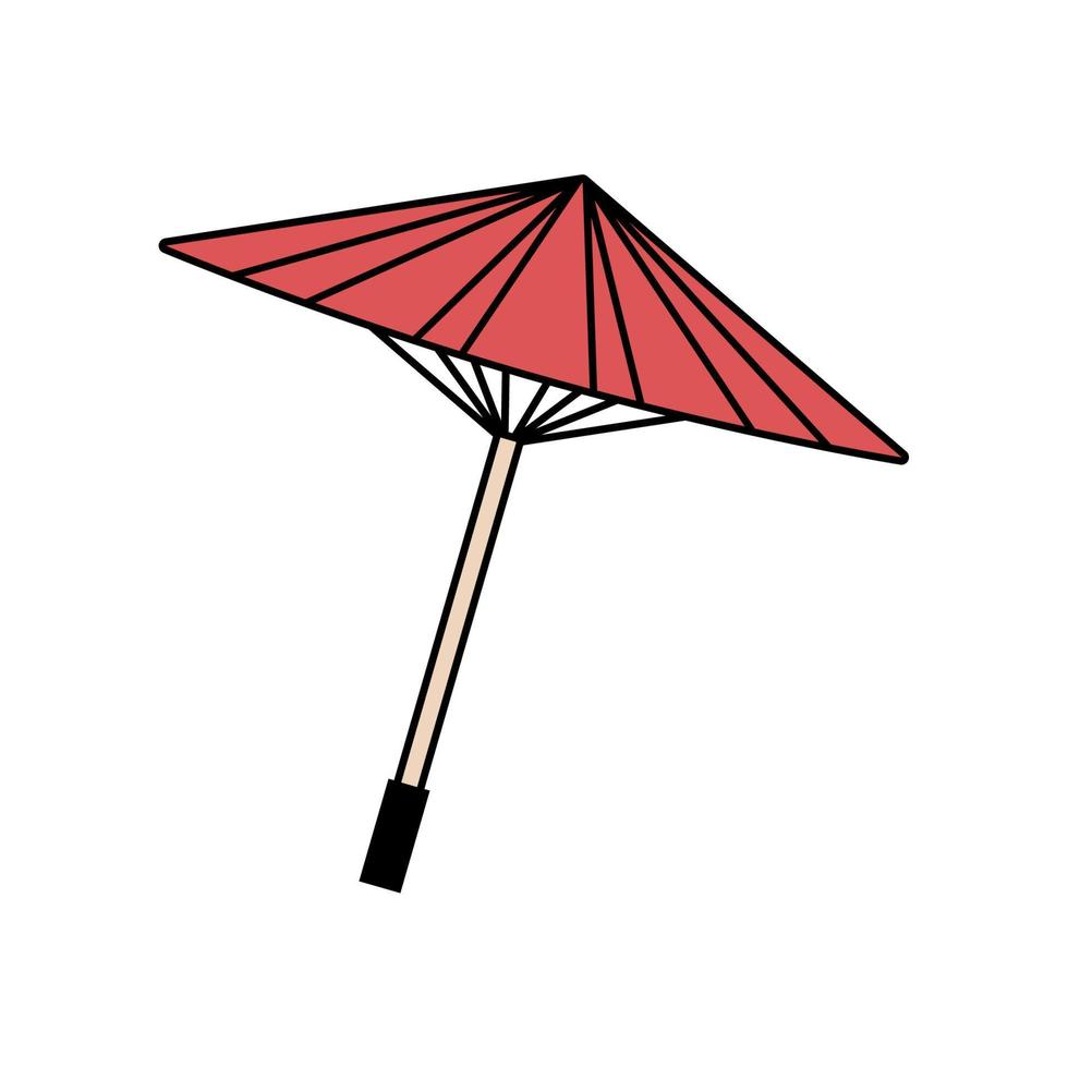 japanese paper umbrella vector