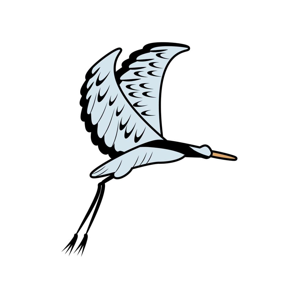 crane bird icon vector