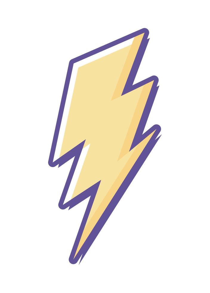 lighting bolt 90s modern vector