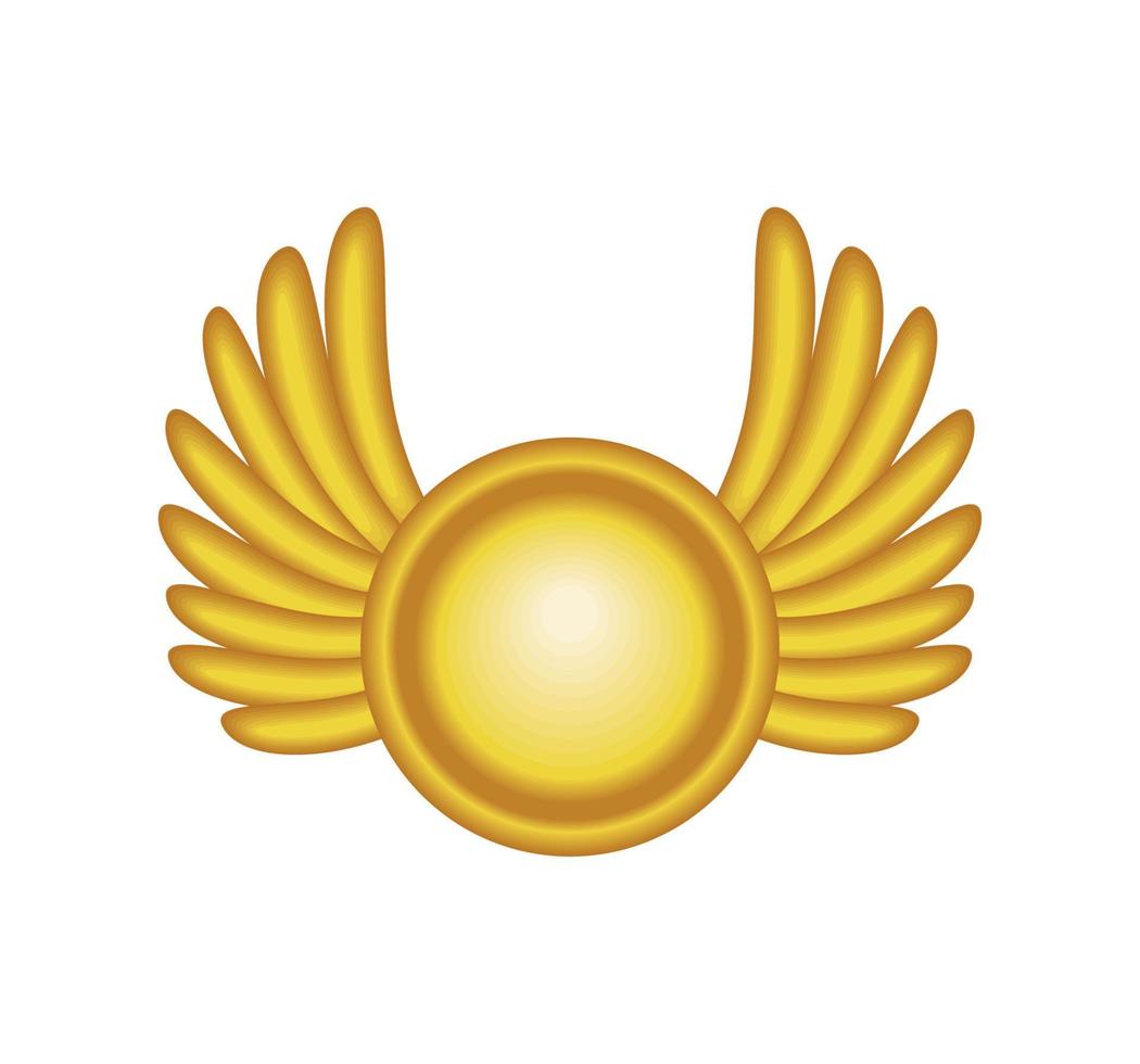 award gold wings realistic vector