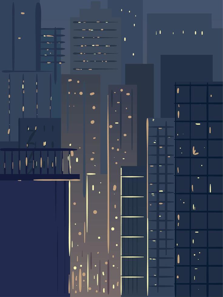 skyscrapers urban anime vector