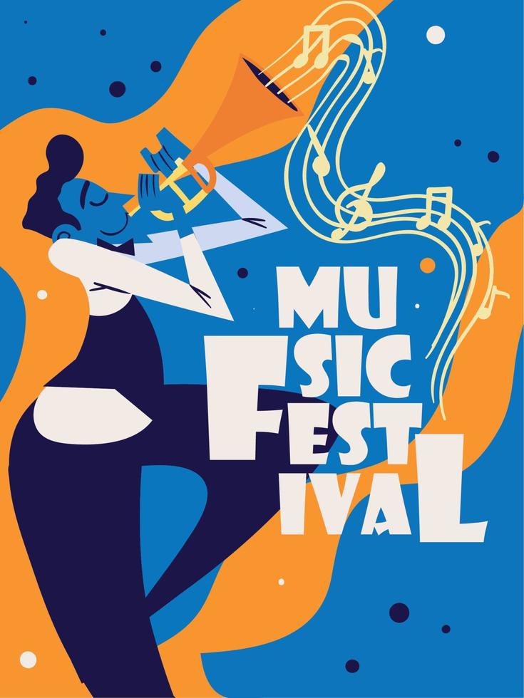 cartel del festival de música vector