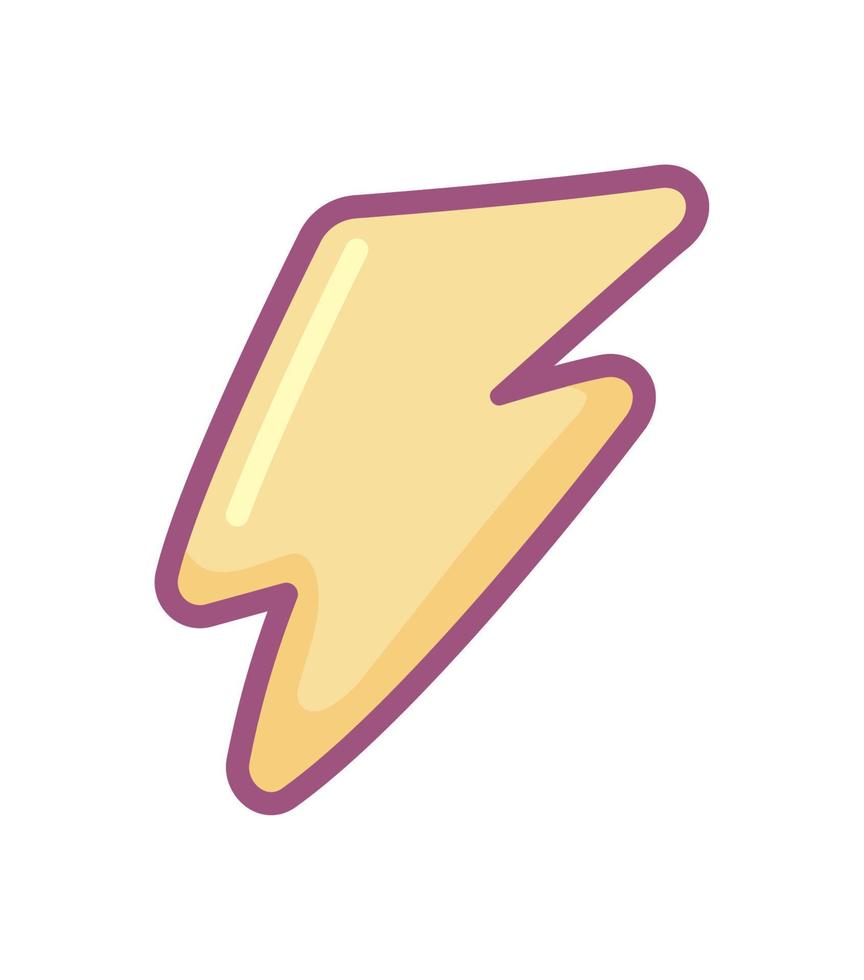 thunderbolt cartoon icon vector