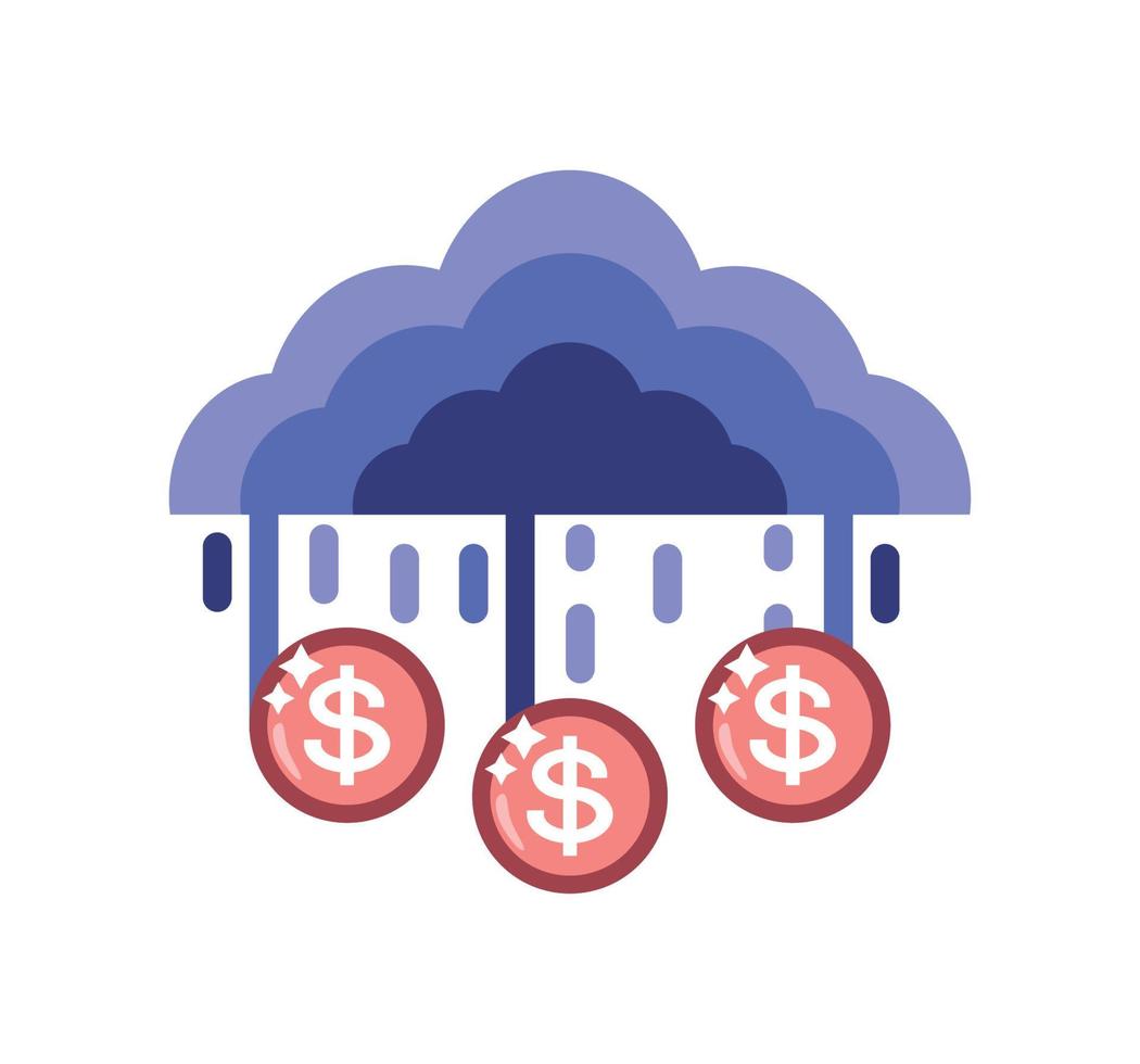 money income, concept vector