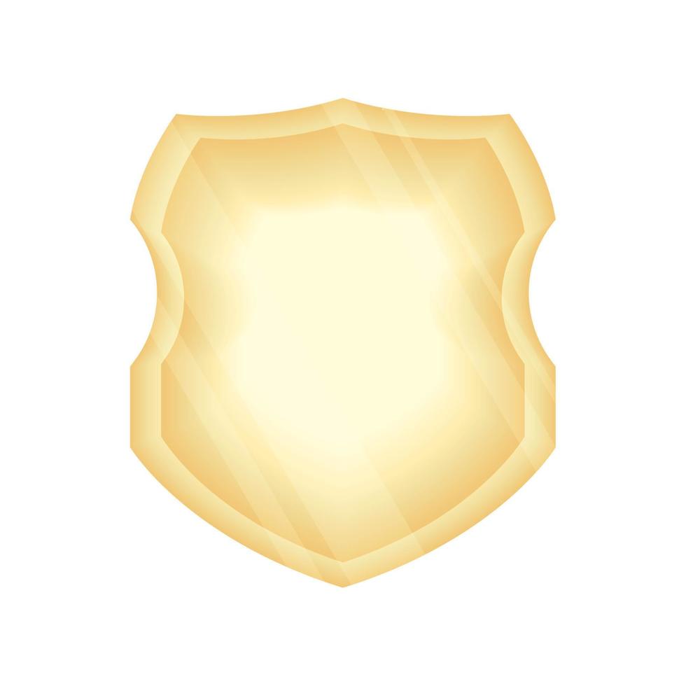 icono de estilo de escudo dorado vector