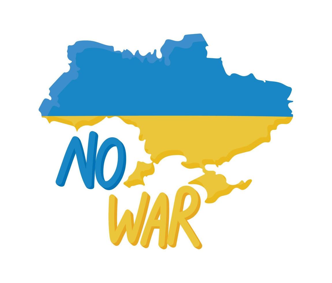 Ukraine no war, map vector