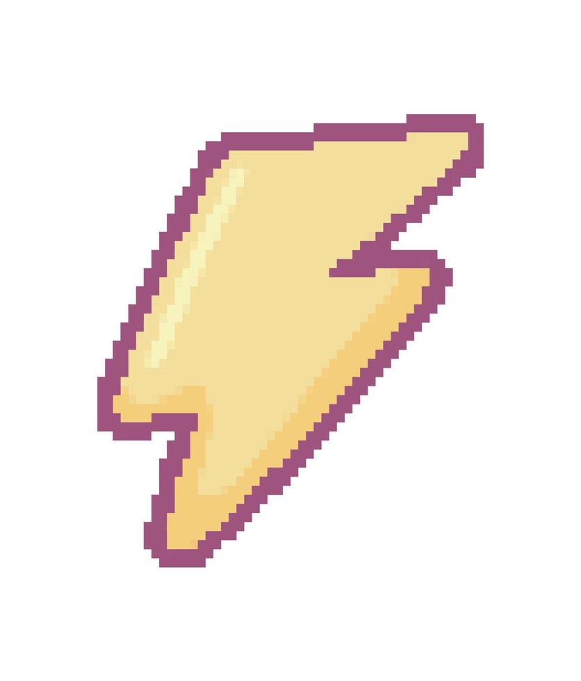 thunderbolt pixel art vector