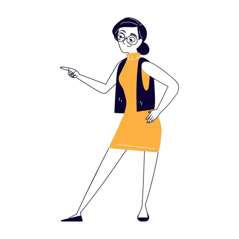 businesswoman with glasses vector