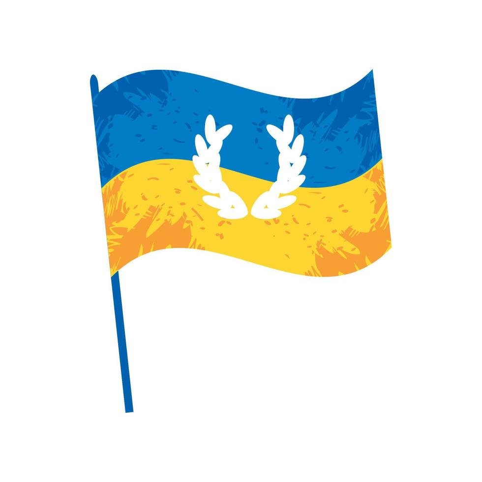 pray for Ukraine, flag vector