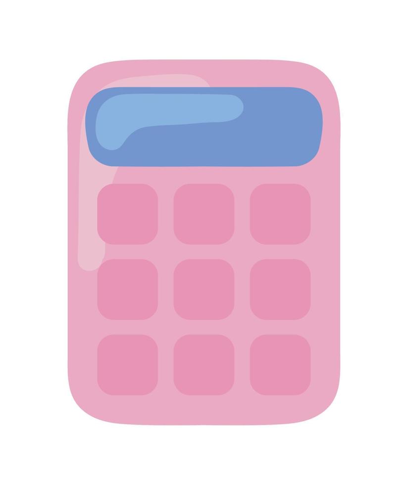 calculator cartoon icon vector