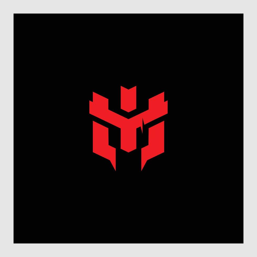 spartan character logo design vector