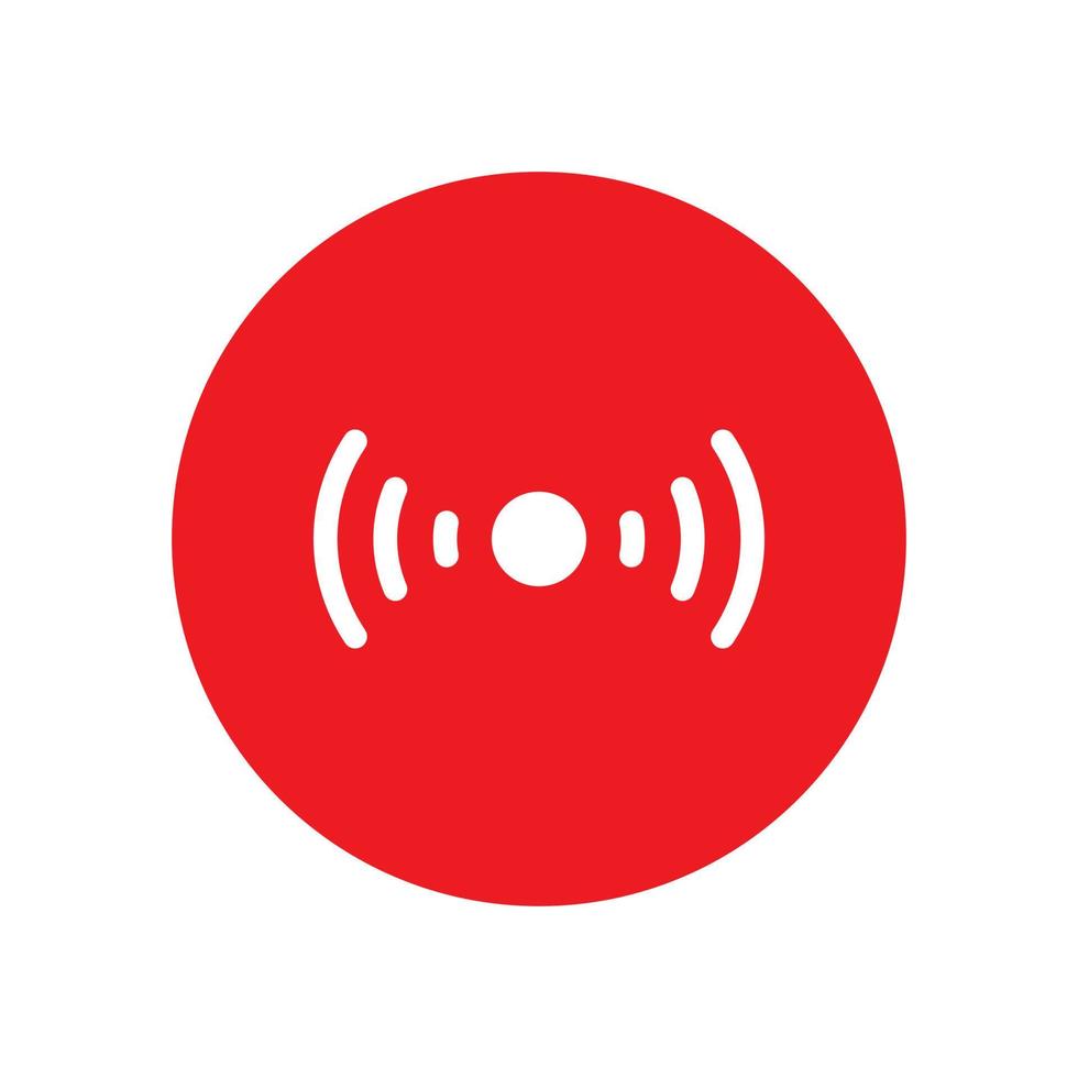 Live streaming video icon vector isolated on circle background
