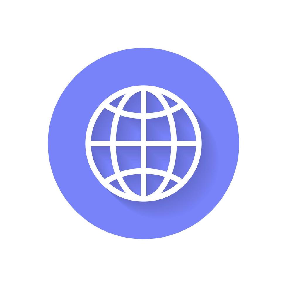 Internet, web icon vector. Globe, website sign symbol vector