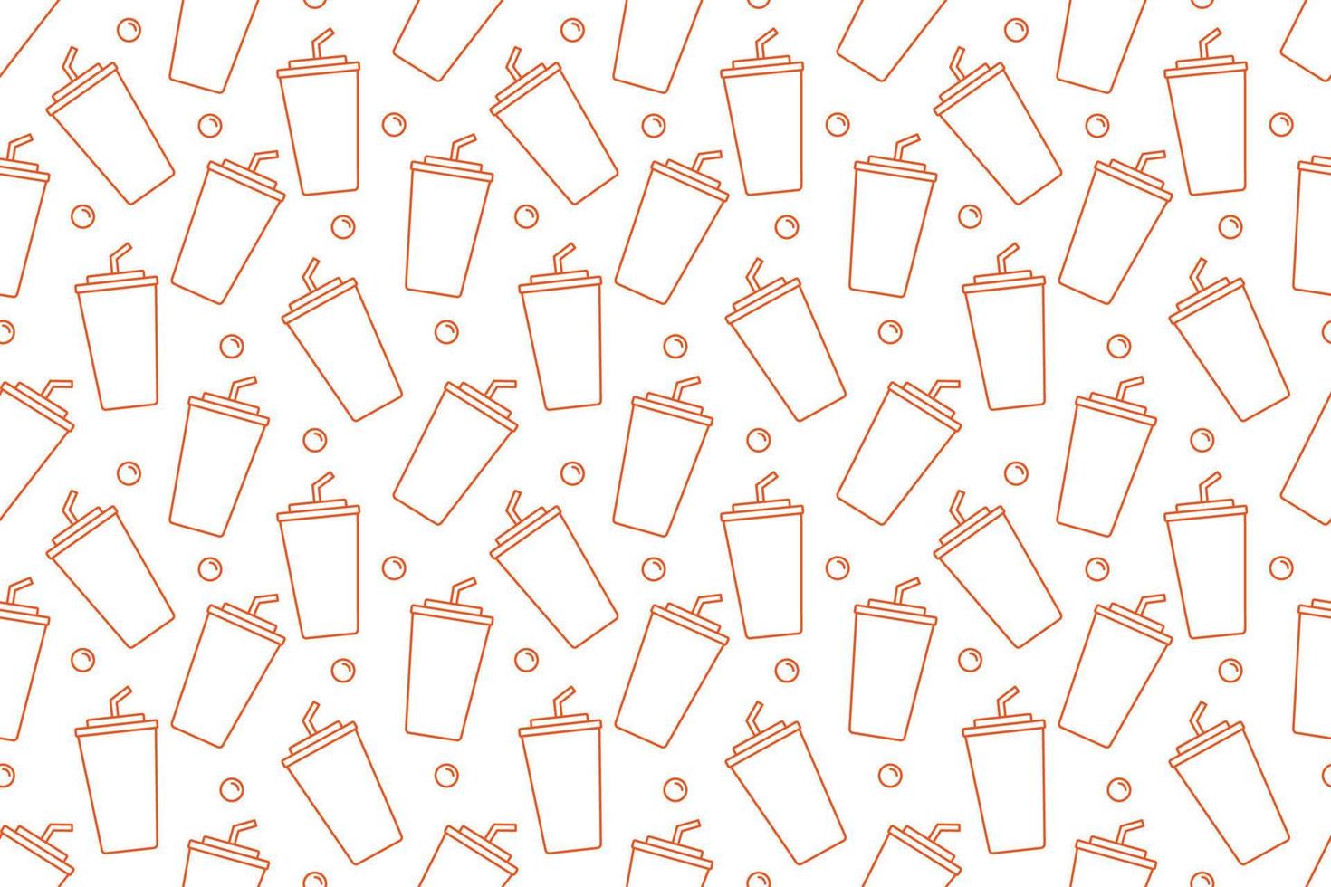 Soft drink soda line seamless pattern vector