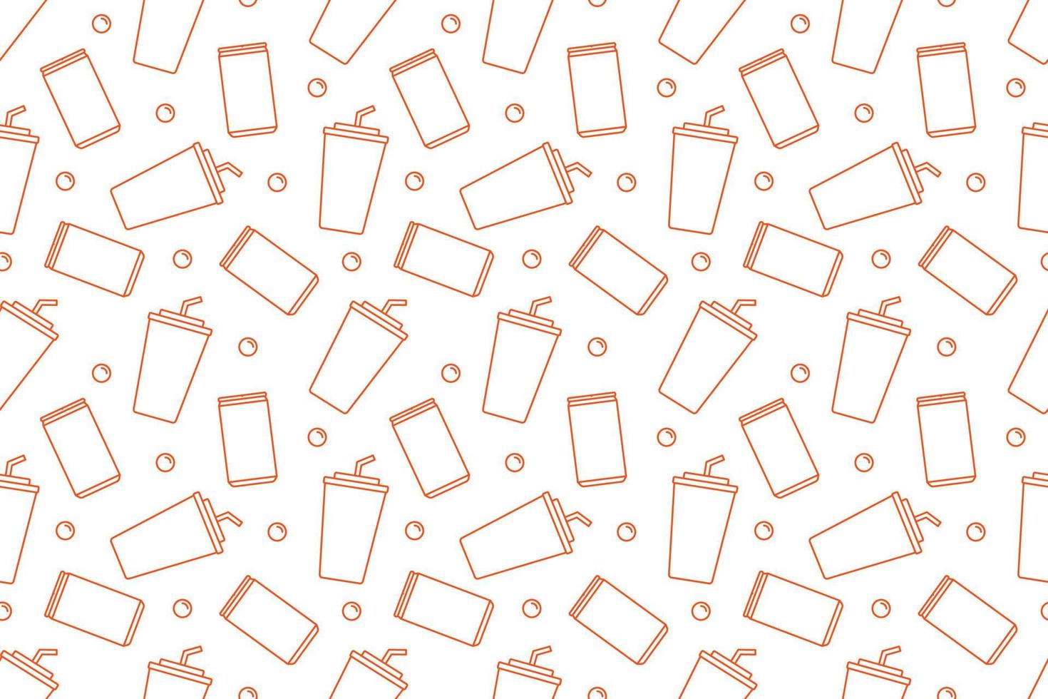 Soft drink soda line seamless pattern vector