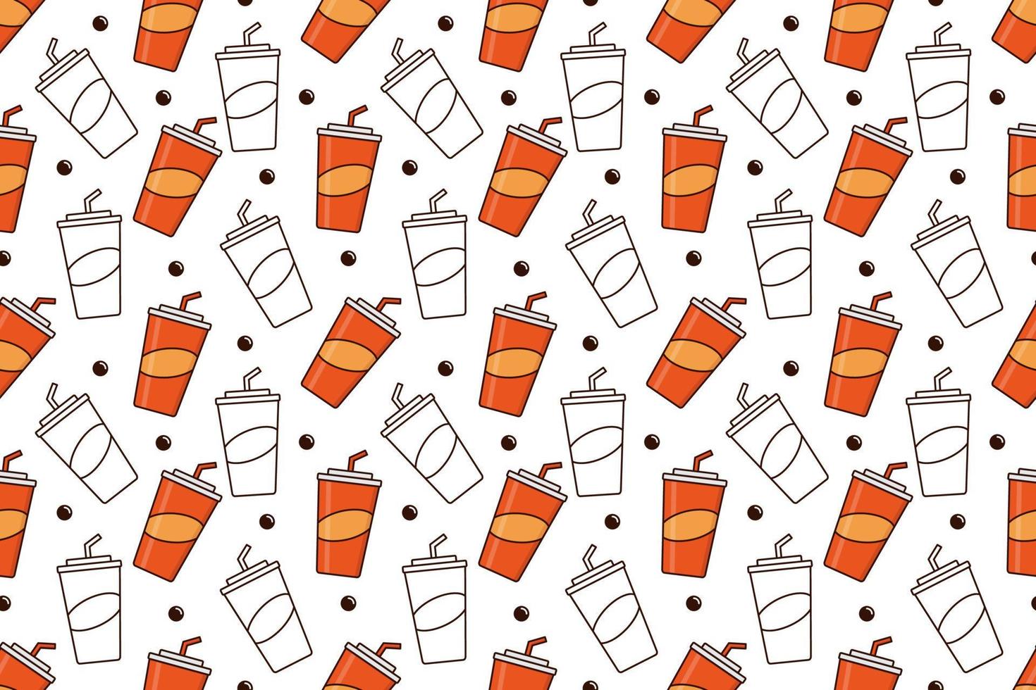 Soft drink soda seamless pattern vector