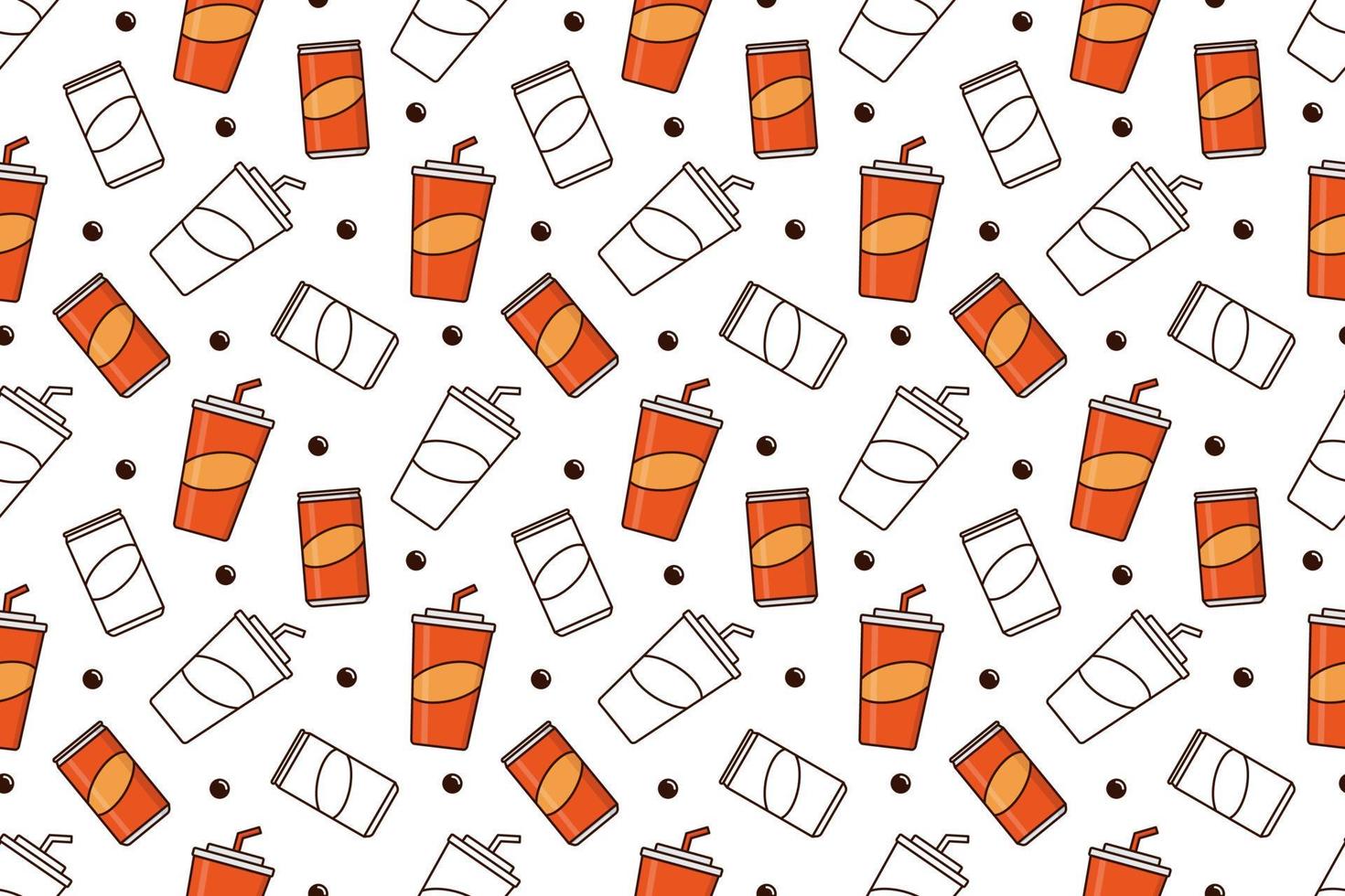 Soft drink soda seamless pattern vector
