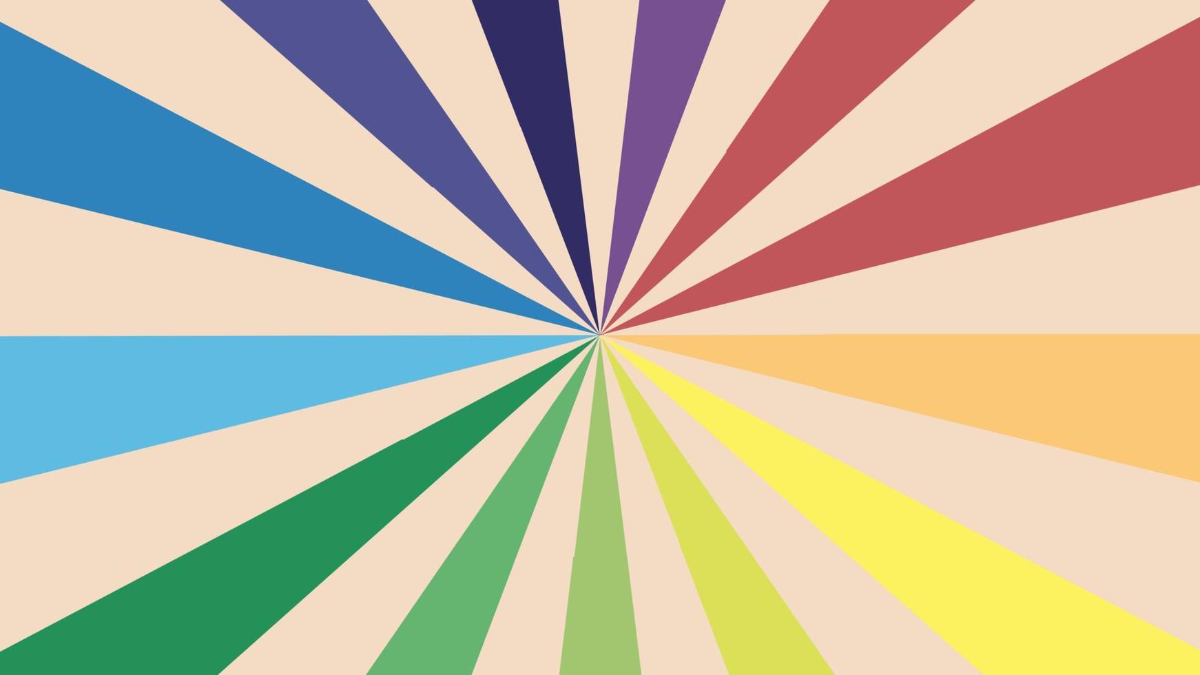 rainbow striped sunburst wallpaper illustration, perfect for wallpaper