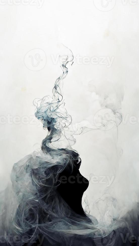White background with smoke photo